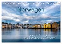 Norwegen von Oslo bis Ålesund (Tischkalender 2025 DIN A5 quer), CALVENDO Monatskalender