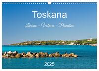 Toskana. Livorno - Volterra - Piombino (Wandkalender 2025 DIN A3 quer), CALVENDO Monatskalender