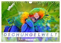 Dschungelwelt - Artwork (Wandkalender 2025 DIN A4 quer), CALVENDO Monatskalender