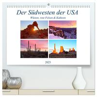 Der Südwesten der USA: Wüsten, rote Felsen & Canyons (hochwertiger Premium Wandkalender 2025 DIN A2 quer), Kunstdruck in Hochglanz