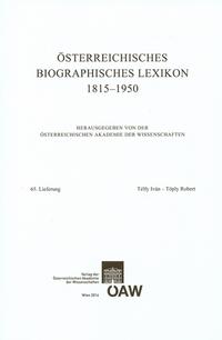 Österreichisches Biographisches Lexikon 1815-1950 / Österreichisches Biographisches Lexikon 1815-1950 65. Lieferung