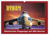 Historische Flugzeuge auf QSL-Karten (Wandkalender 2026 DIN A3 quer), CALVENDO Monatskalender