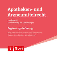 Apotheken- und Arzneimittelrecht - Landesrecht Sachsen 96. Ergänzungslieferung