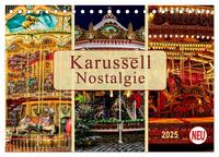 Karussell - Nostalgie (Tischkalender 2025 DIN A5 quer), CALVENDO Monatskalender