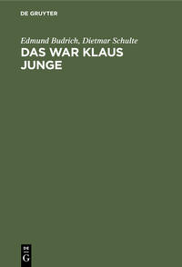 Das war Klaus Junge