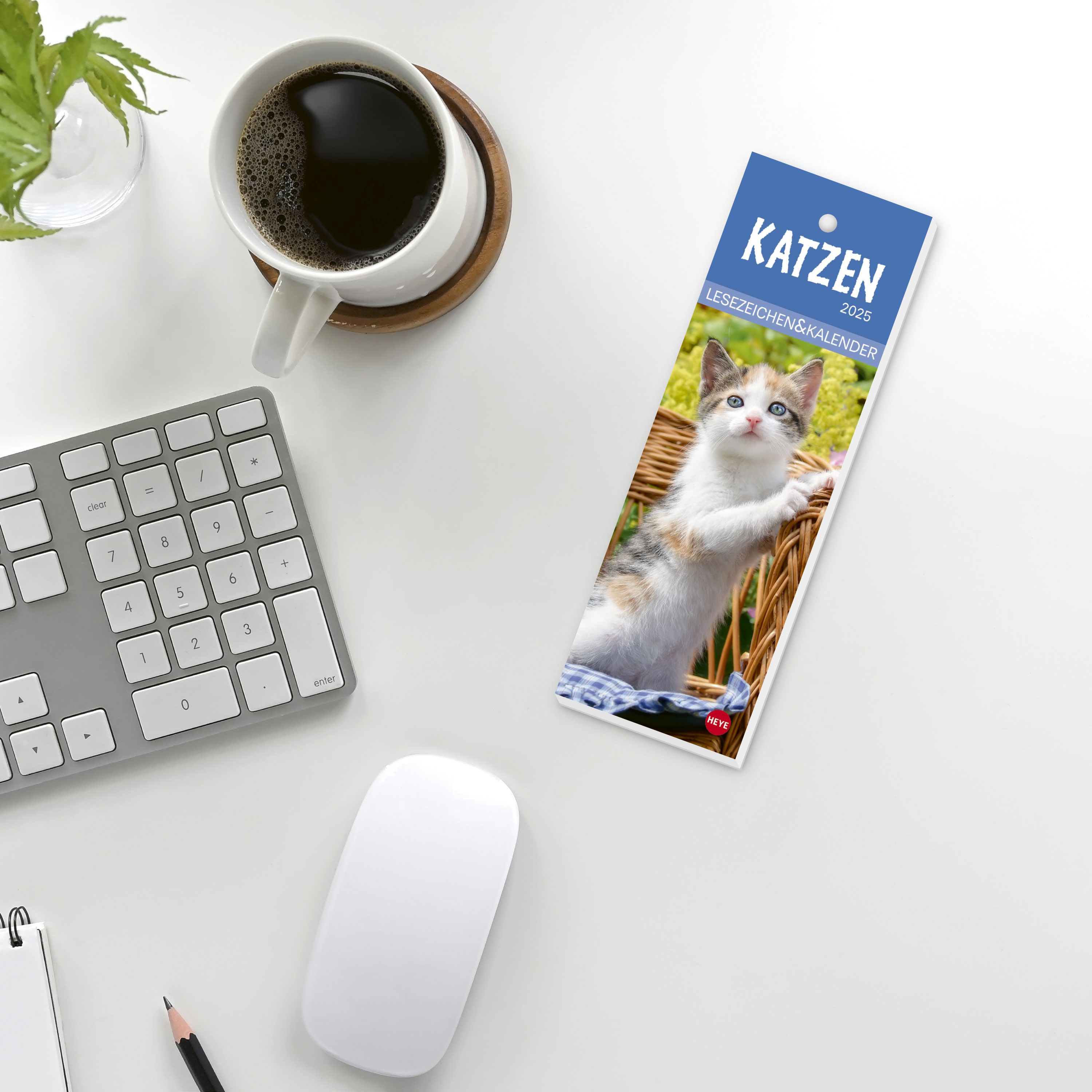 Katzen Lesezeichen & Kalender 2025