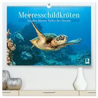 Meeresschildkröten: Aus den blauen Tiefen der Ozeane (hochwertiger Premium Wandkalender 2026 DIN A2 quer), Kunstdruck in Hochglanz