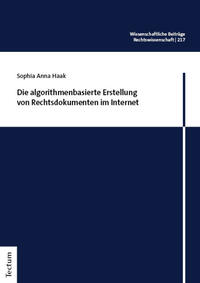 Die algorithmenbasierte Erstellung von Rechtsdokumenten im Internet