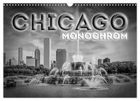 CHICAGO Monochrom (Wandkalender 2025 DIN A3 quer), CALVENDO Monatskalender