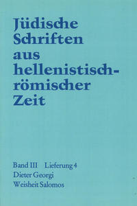 Jüdische Schriften aus hellenistisch-römischer Zeit, Bd 3: Unterweisung in lehrhafter Form / Weisheit Salomos