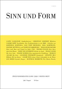 Sinn und Form 4/2020