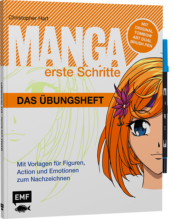 Manga Erste Schritte – Das Übungsheft mit original Tombow ABT PRO Dual Brush Pen