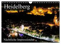 Heidelberg - Nächtliche Impressionen (Wandkalender 2025 DIN A4 quer), CALVENDO Monatskalender