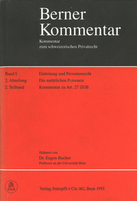 Personenrecht, Familienrecht / Schutz der Persönlichkeit