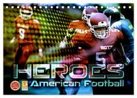 HEROES - American Football (Tischkalender 2025 DIN A5 quer), CALVENDO Monatskalender