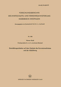 Entwicklungsarbeiten auf dem Gebiete des Korrosionsschutzes und der Abdichtung