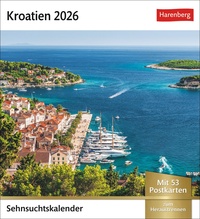 Kroatien Sehnsuchtskalender 2026 - Wochenkalender mit 53 Postkarten