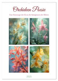 Orchideen Poesie (Wandkalender 2025 DIN A2 hoch), CALVENDO Monatskalender