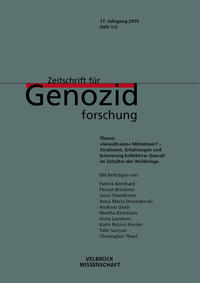 Zeitschrift für Genozidforschung. 17. Jg. 2019 Heft 1/2