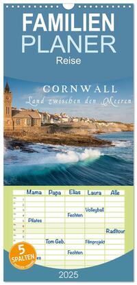 Familienplaner 2025 - Cornwall - Land zwischen den Meeren mit 5 Spalten (Wandkalender, 21 x 45 cm) CALVENDO