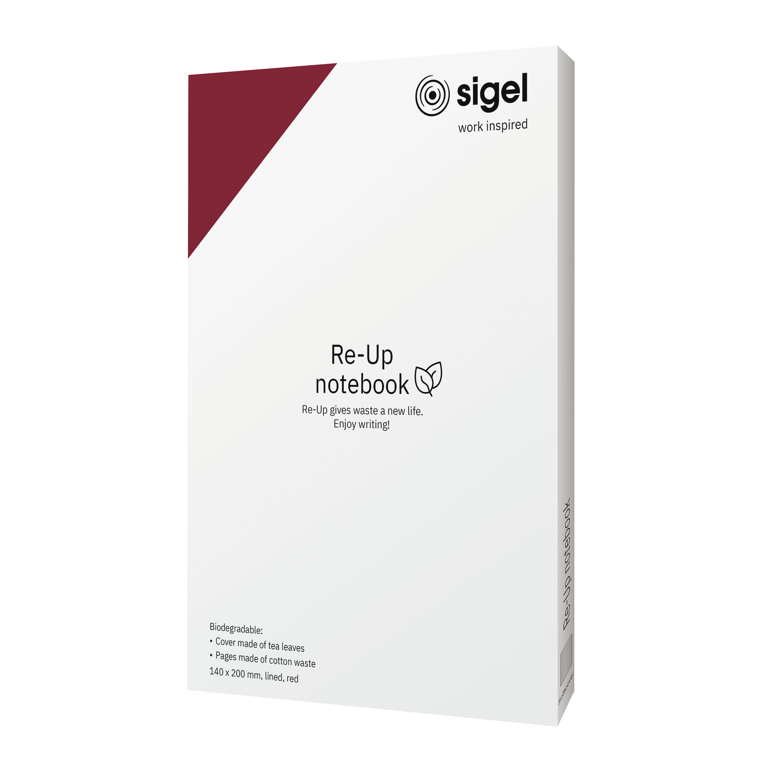 SIGEL RU203 Notizbuch Re-Up, ca. A5, liniert, rot