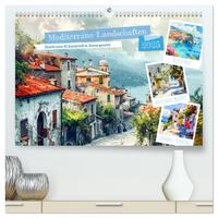 Mediterrane Landschaften (hochwertiger Premium Wandkalender 2025 DIN A2 quer), Kunstdruck in Hochglanz