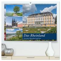 Das Rheinland - Zwischen Düsseldorf und Linz (hochwertiger Premium Wandkalender 2025 DIN A2 quer), Kunstdruck in Hochglanz