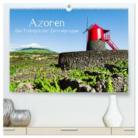 Azoren - das Triangulo der Zentralgruppe (hochwertiger Premium Wandkalender 2025 DIN A2 quer), Kunstdruck in Hochglanz