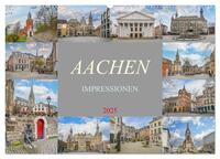 Aachen Impressionen (Wandkalender 2025 DIN A2 quer), CALVENDO Monatskalender