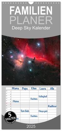 Familienplaner 2025 - Deep Sky Kalender mit 5 Spalten (Wandkalender, 21 x 45 cm) CALVENDO