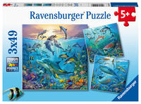 Children's puzzle 3x49 Teile - Tierwelt des Ozeans