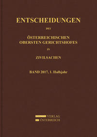 Entscheidungen des Obersten Gerichtshofes in Zivilsachen