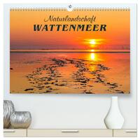 Naturlandschaft WATTENMEER (hochwertiger Premium Wandkalender 2025 DIN A2 quer), Kunstdruck in Hochglanz