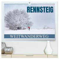 Rennsteig - Weitwanderweg (hochwertiger Premium Wandkalender 2025 DIN A2 quer), Kunstdruck in Hochglanz