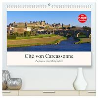 Cite von Carcassonne - Zeitreise ins Mittelalter (hochwertiger Premium Wandkalender 2025 DIN A2 quer), Kunstdruck in Hochglanz