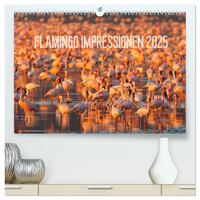 Flamingo Impressionen 2025 (hochwertiger Premium Wandkalender 2025 DIN A2 quer), Kunstdruck in Hochglanz