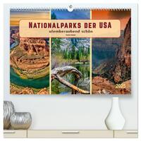 Nationalparks der USA - atemberaubend schön (hochwertiger Premium Wandkalender 2025 DIN A2 quer), Kunstdruck in Hochglanz