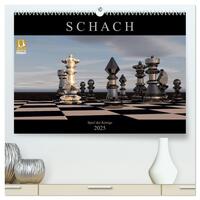 SCHACH - Spiel der Könige (hochwertiger Premium Wandkalender 2025 DIN A2 quer), Kunstdruck in Hochglanz