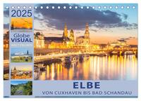 ELBE - Von Cuxhaven bis Bad Schandau (Tischkalender 2025 DIN A5 quer), CALVENDO Monatskalender