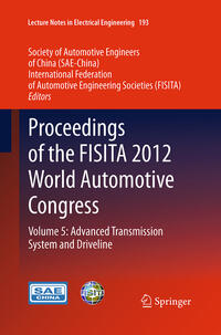 Proceedings of the FISITA 2012 World Automotive Congress