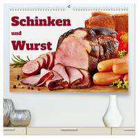 Schinken und Wurst (hochwertiger Premium Wandkalender 2025 DIN A2 quer), Kunstdruck in Hochglanz