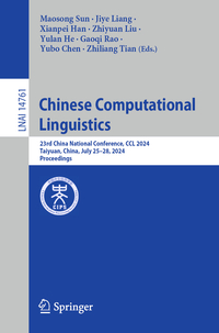 Chinese Computational Linguistics