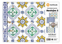 AZULEJOS 2, Tischdeko-Block, 4 x 12 Blatt