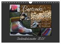 Sockenkalender Bootsocks 2025 (Wandkalender 2025 DIN A4 quer), CALVENDO Monatskalender