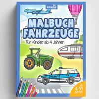 Malbuch Fahrzeuge für Kinder ab 4 Jahren