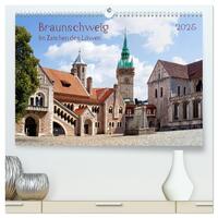 Braunschweig Im Zeichen des Löwen (hochwertiger Premium Wandkalender 2025 DIN A2 quer), Kunstdruck in Hochglanz