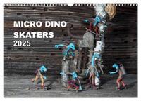 Micro Dino Skaters 2025 (Wandkalender 2025 DIN A3 quer), CALVENDO Monatskalender