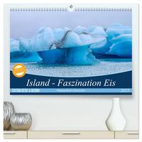 Island - Faszination Eis. Vatnajökull Gletscher (hochwertiger Premium Wandkalender 2025 DIN A2 quer), Kunstdruck in Hochglanz