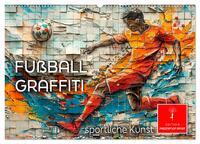 Fußball Graffiti - sportliche Kunst (Wandkalender 2025 DIN A2 quer), CALVENDO Monatskalender