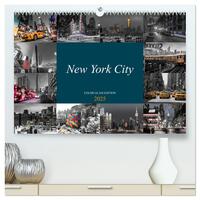 New York City - Color Glam Edition (hochwertiger Premium Wandkalender 2025 DIN A2 quer), Kunstdruck in Hochglanz